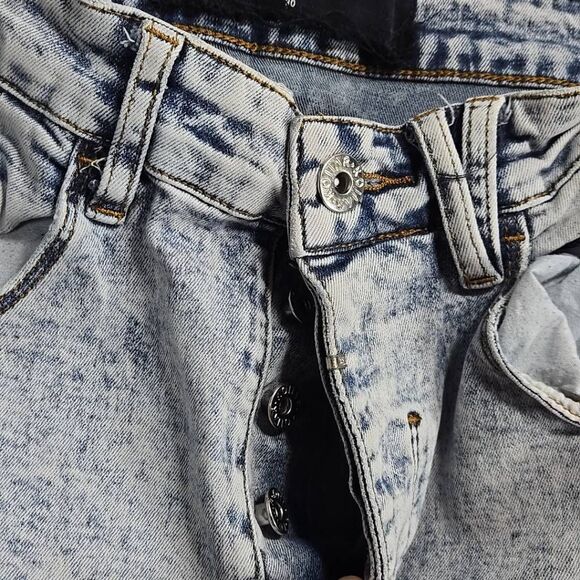 David Kollar Jeans Skinny 30x32 Rock Star Distressed Acid Wash - Picture 4 of 13